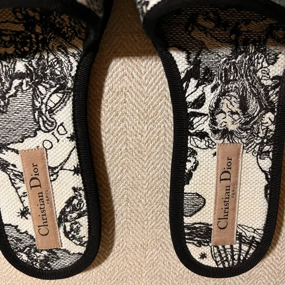 Canvas Embroidered Toile De Jouy Chez Moi Sandal - Picture 3 of 7